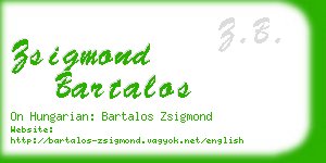 zsigmond bartalos business card